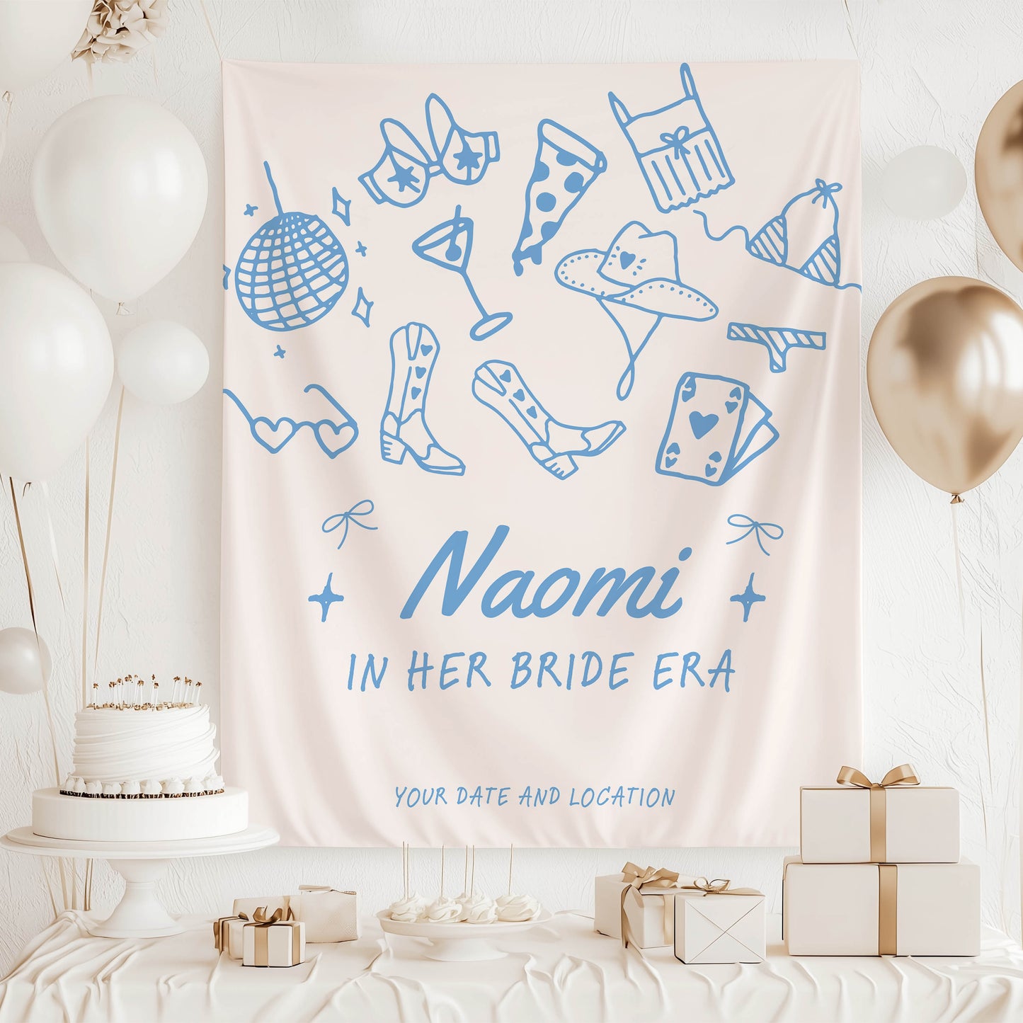 Trendy Mix theme Bachelorette Banner – Custom Bach Décor | #10