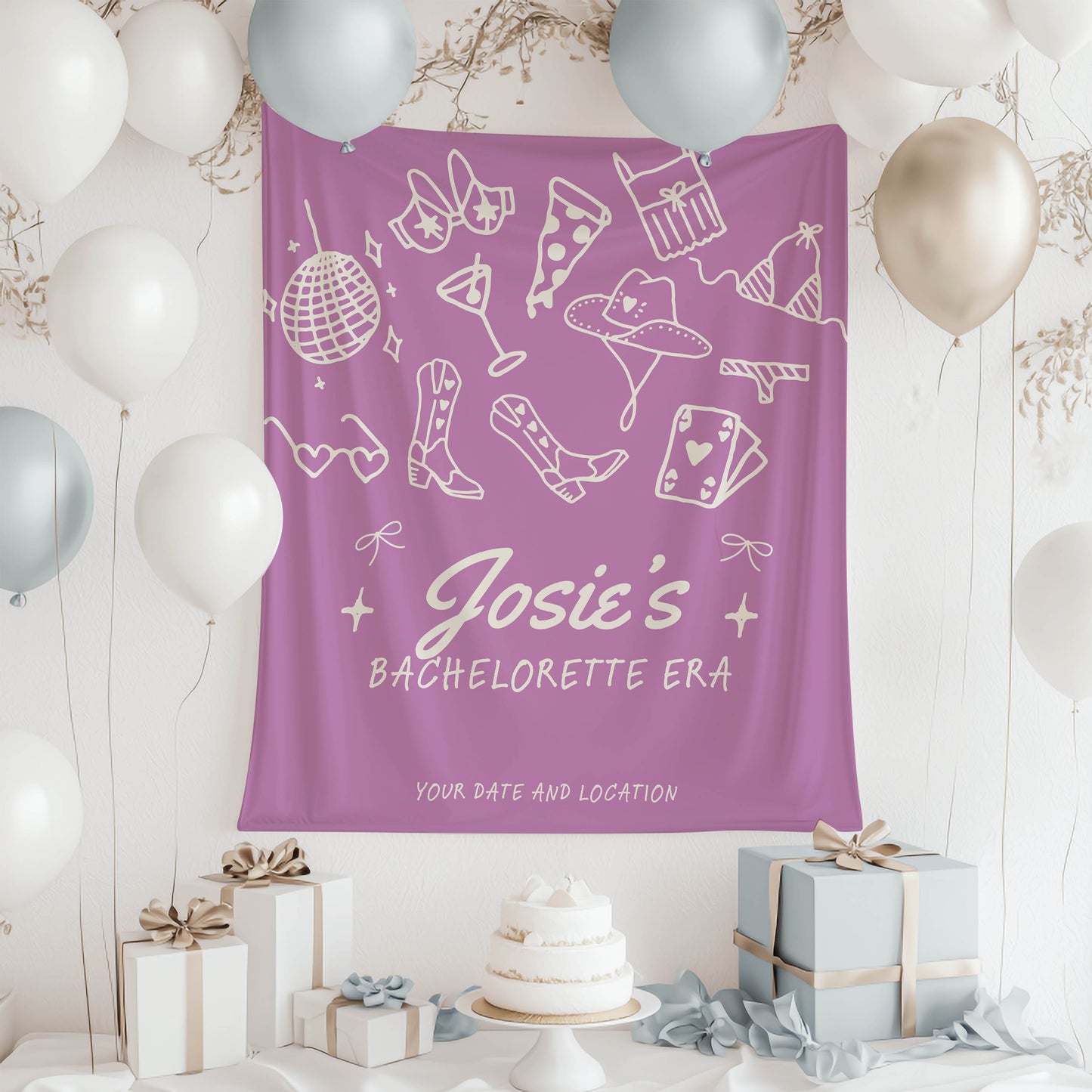 Trendy Mix theme Bachelorette Banner – Custom Bach Décor | #10
