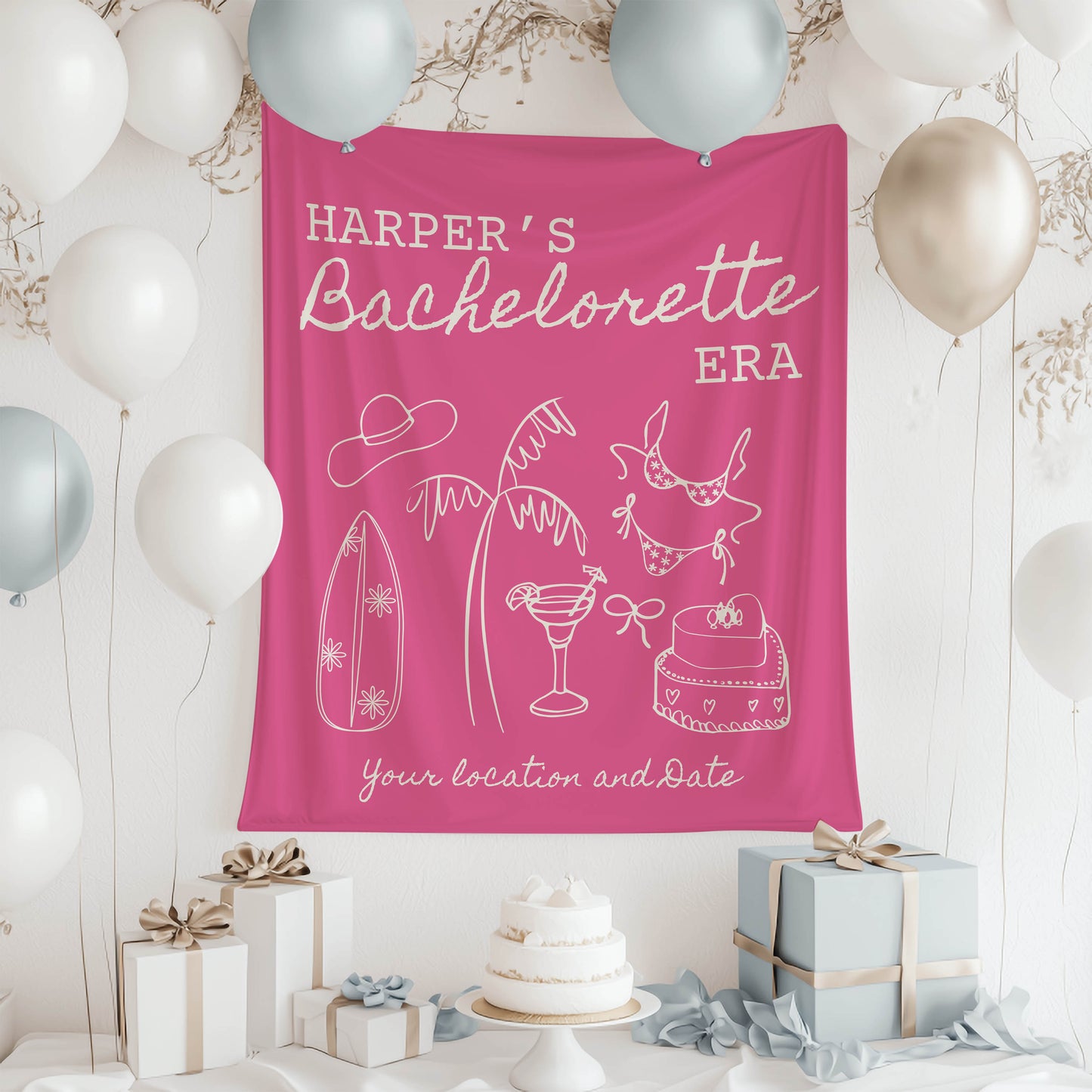 Coastal Bachelorette Banner– Custom Bach Décor | #11