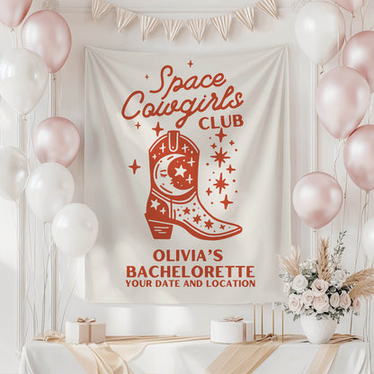 Space Cowgirls Bachelorette Banner– Custom Bach Décor | #14