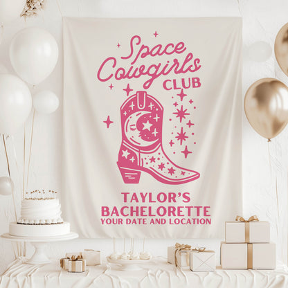 Space Cowgirls Bachelorette Banner– Custom Bach Décor | #14