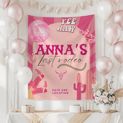 Pink Cowgirl Bachelorette Banner– Custom Bach Décor | #16