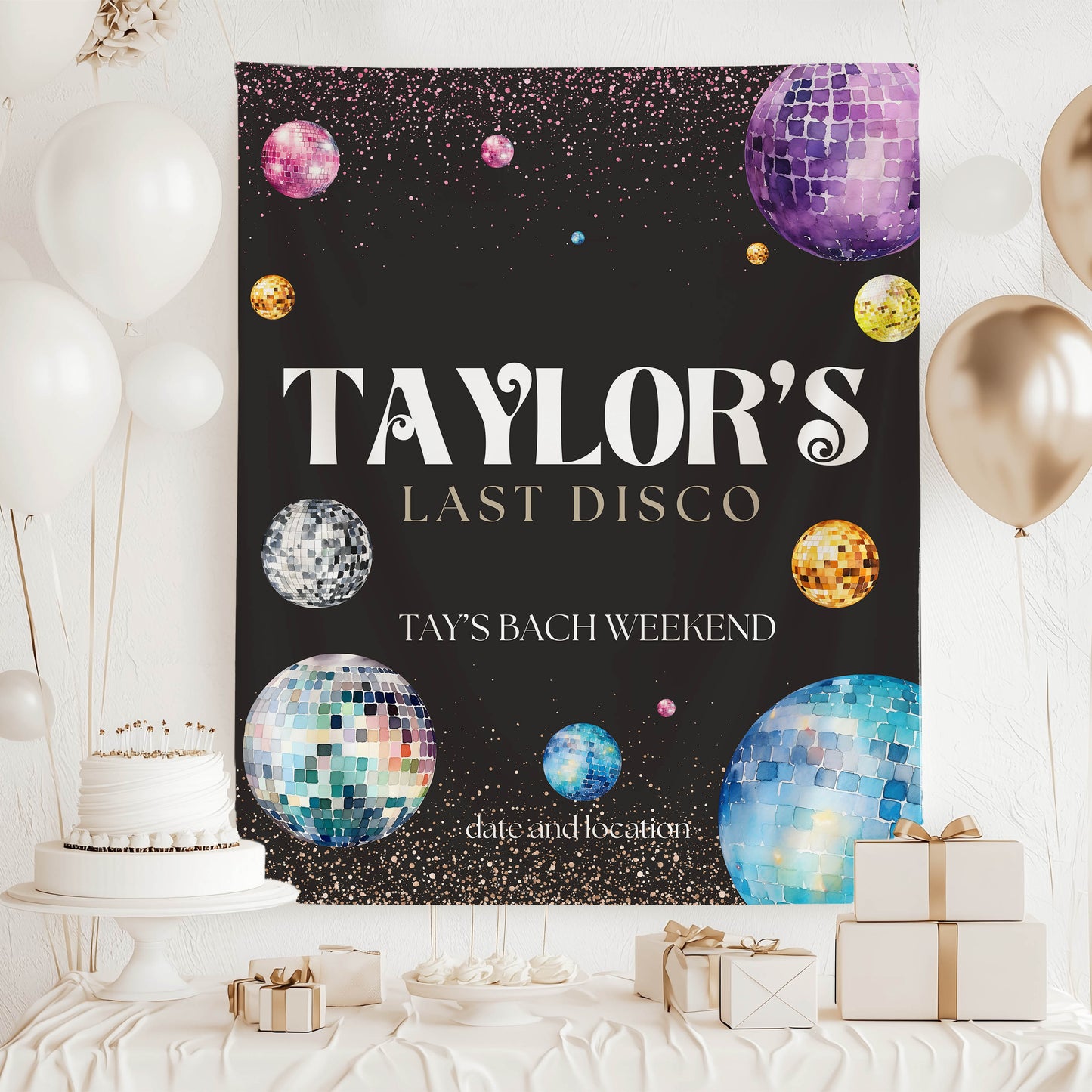 Disco Bachelorette Banner – Custom Bach Décor | #17