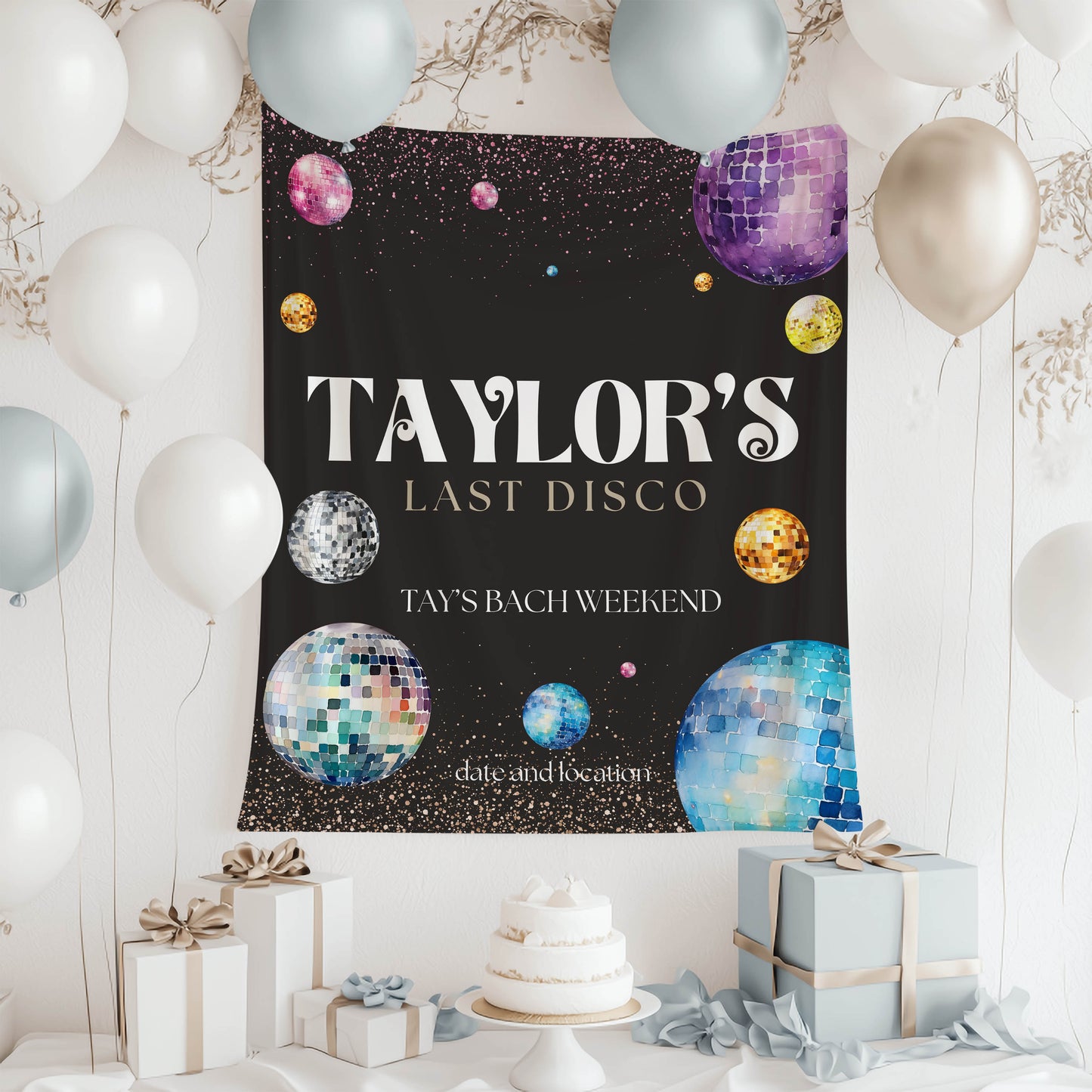 Disco Bachelorette Banner – Custom Bach Décor | #17