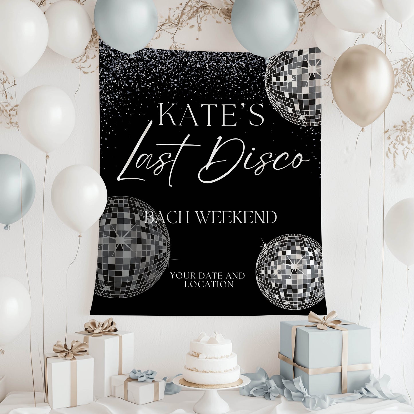 Disco Bachelorette Banner – Custom Bach Décor | #18