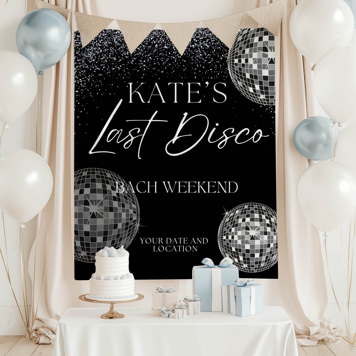 Disco Bachelorette Banner – Custom Bach Décor | #18