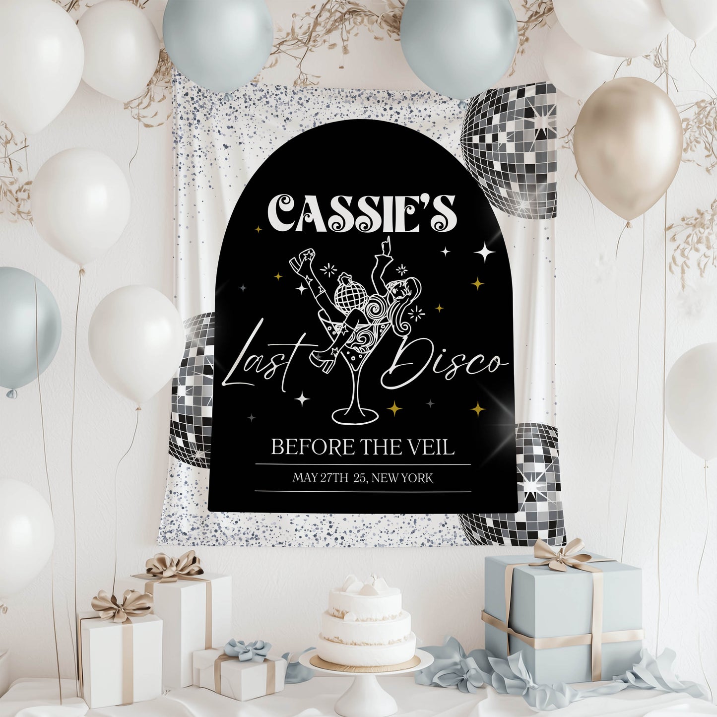 Disco Bachelorette Banner – Custom Bach Décor | #20