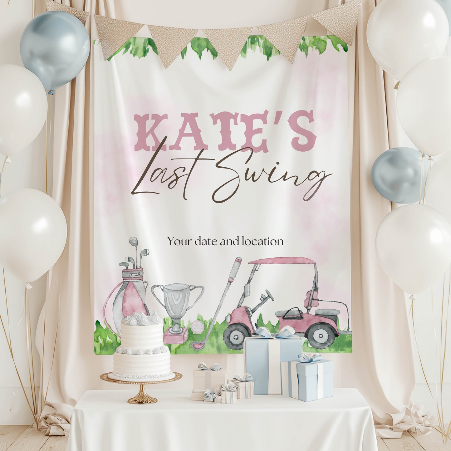 Golf Bachelorette Banner – Custom Bach Décor | #21