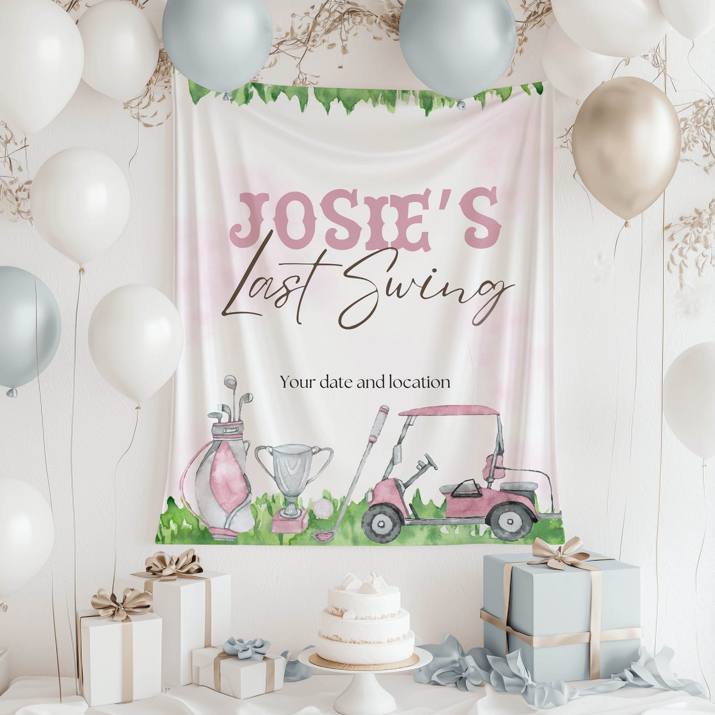 Golf Bachelorette Banner – Custom Bach Décor | #21