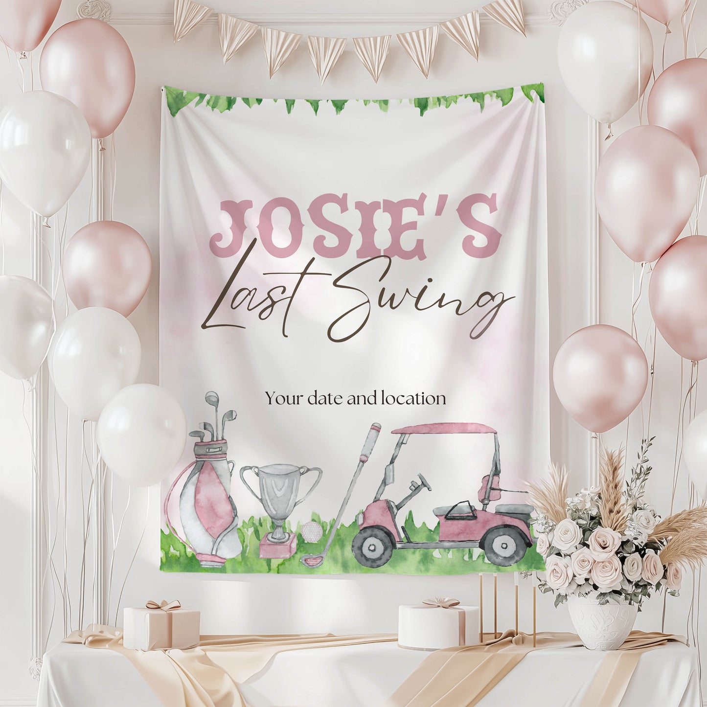 Golf Bachelorette Banner – Custom Bach Décor | #21