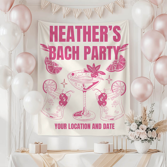 Cocktail Bach Party Banners– Custom Bach Décor | #22