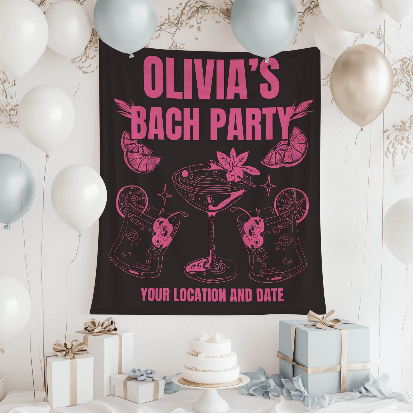Cocktail Bach Party Banners– Custom Bach Décor | #22