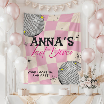 Trendy Disco Bachelorette Banner– Custom Bach Décor | #25