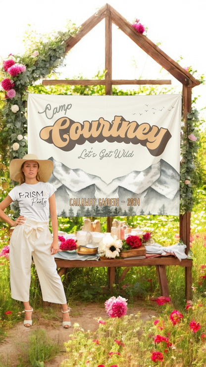 Mountain Camp Bachelorette Banner – Custom Bach Décor | #39