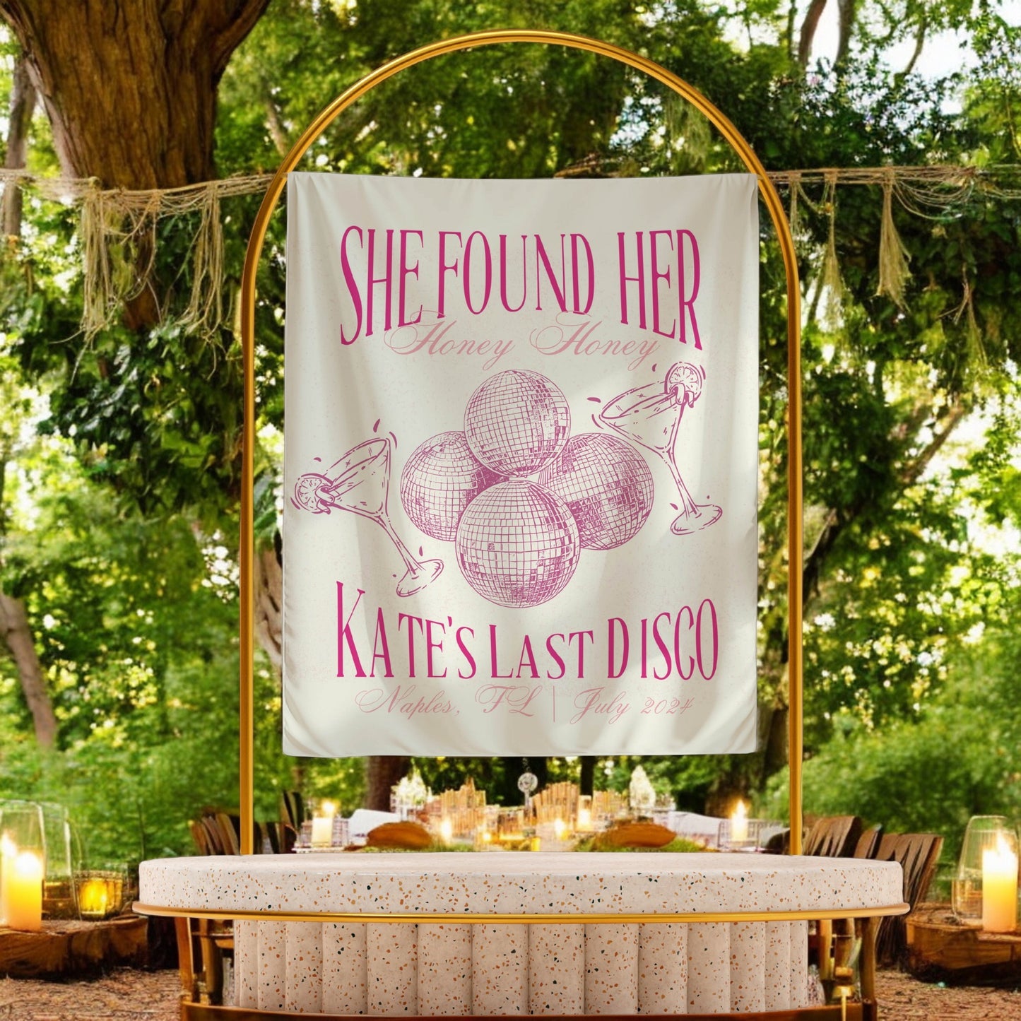 Disco Bachelorette Banner – Custom Bach Décor | #44