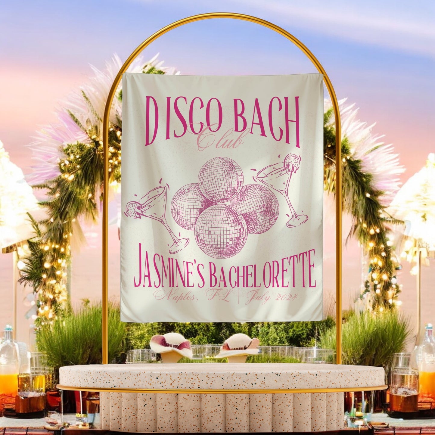 Disco Bachelorette Banner – Custom Bach Décor | #44