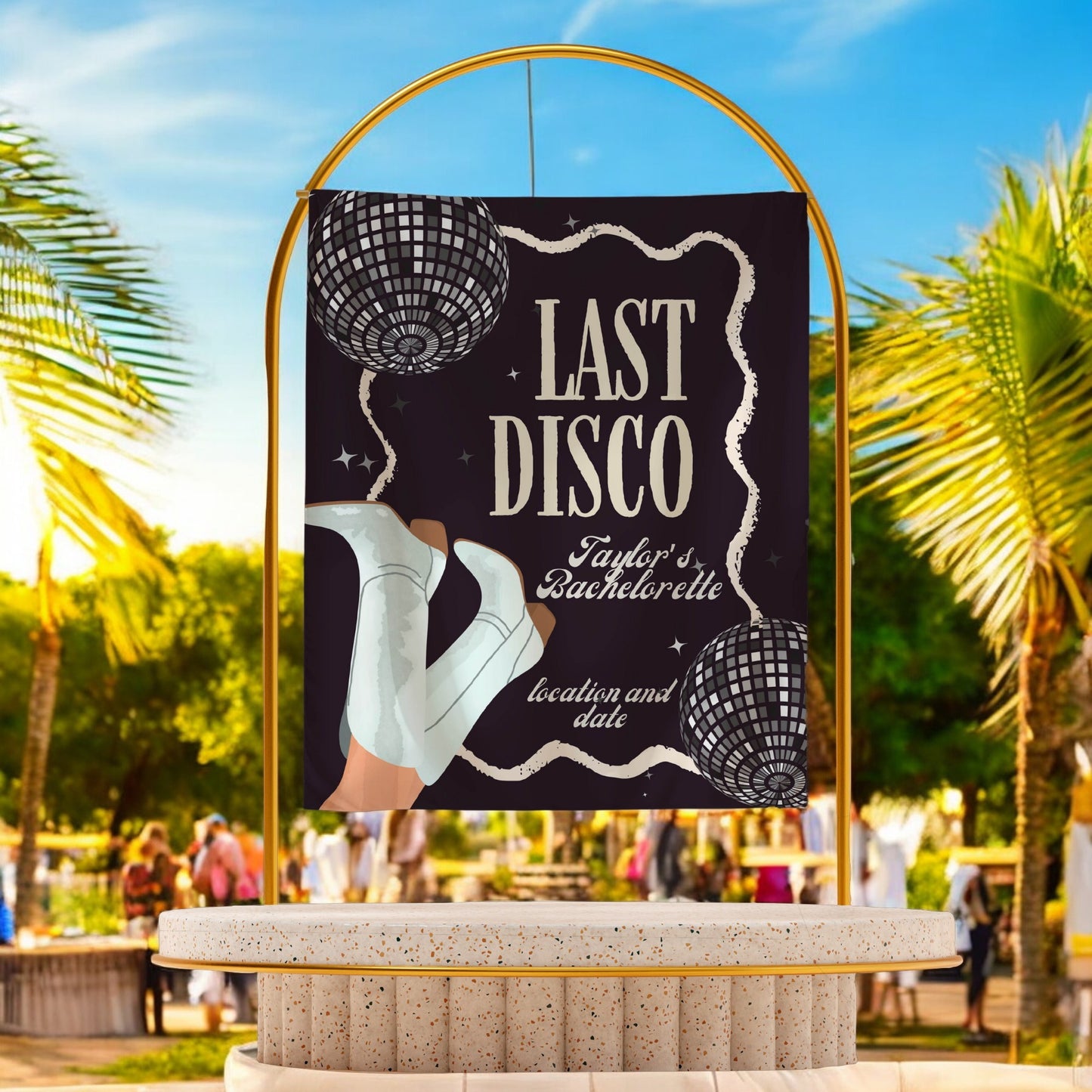 Dance and Casino Bachelorette Banner – Custom Bach Décor | #35
