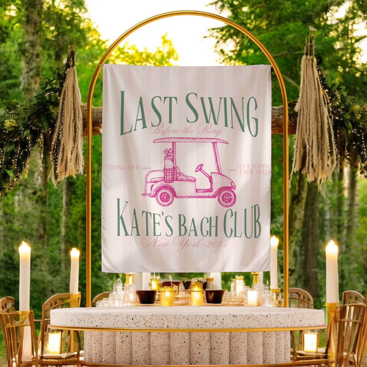 Golf Bachelorette Banner – Custom Bach Décor | #43