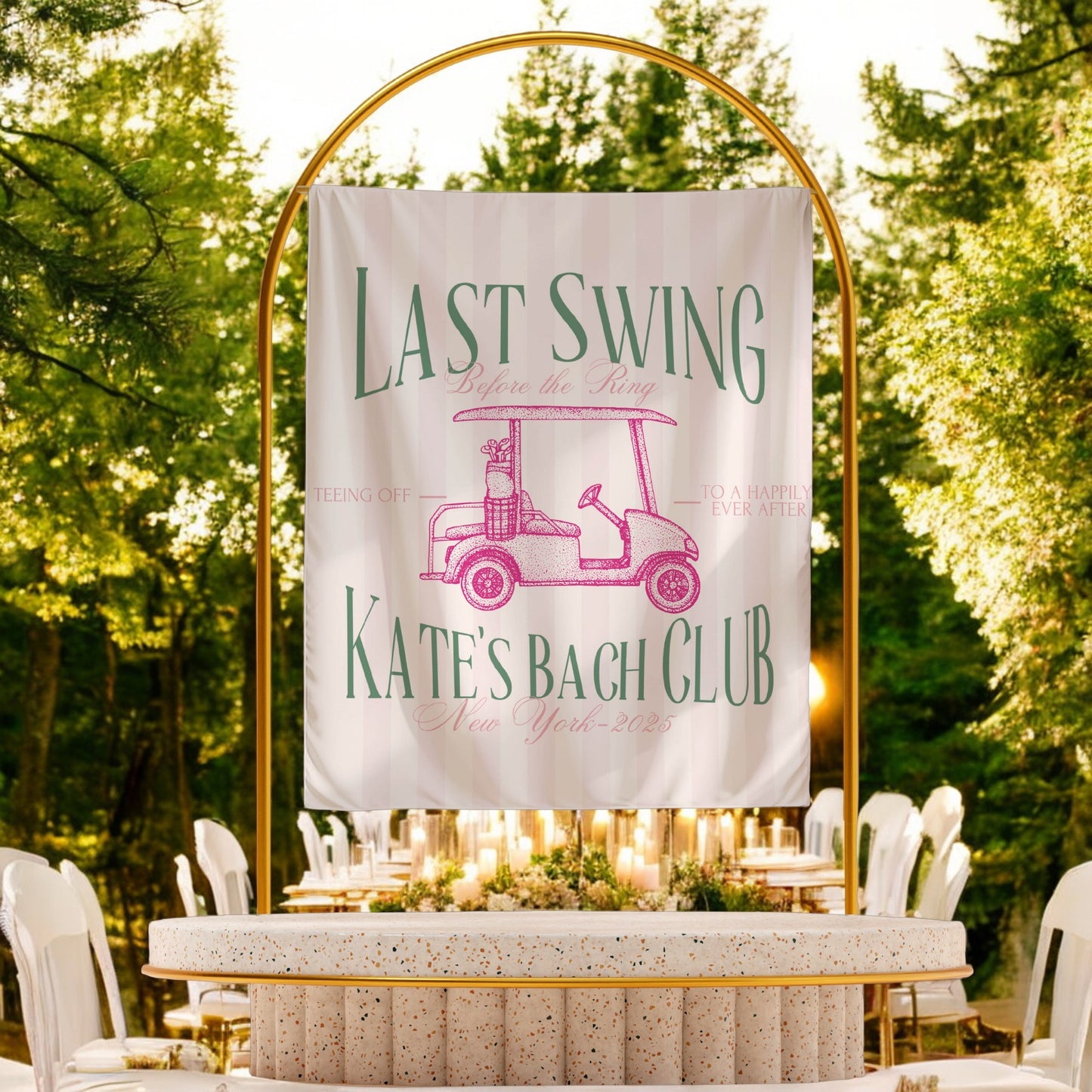 Golf Bachelorette Banner – Custom Bach Décor | #43