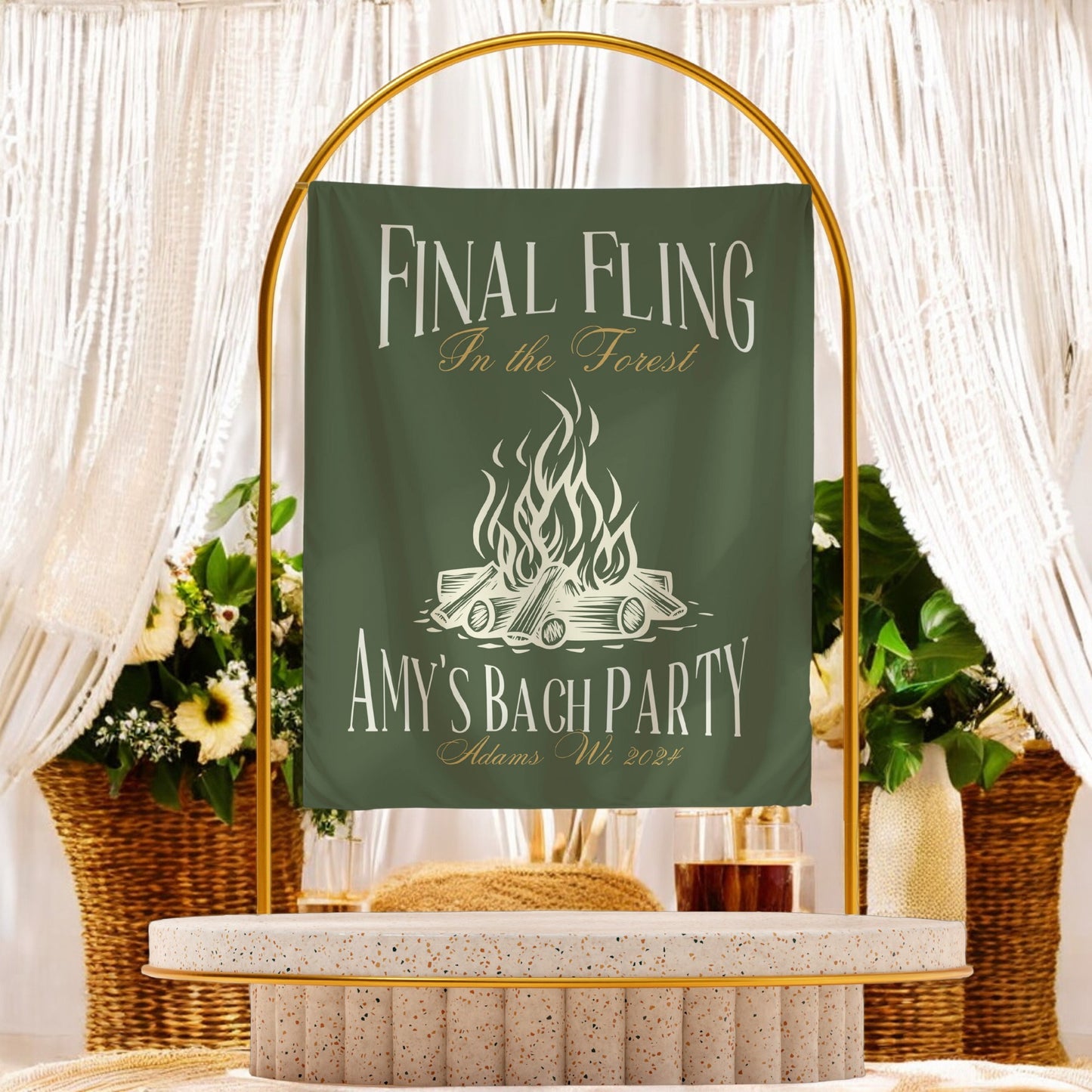Camp Bachelorette Banner – Custom Bach Décor | #69
