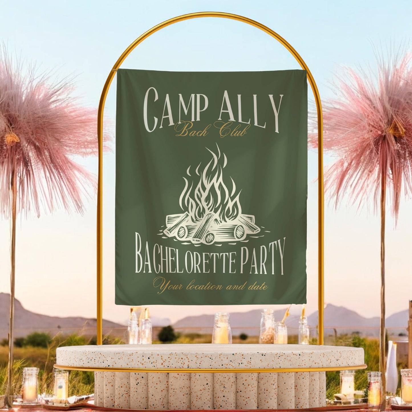 Camp Bachelorette Banner – Custom Bach Décor | #69
