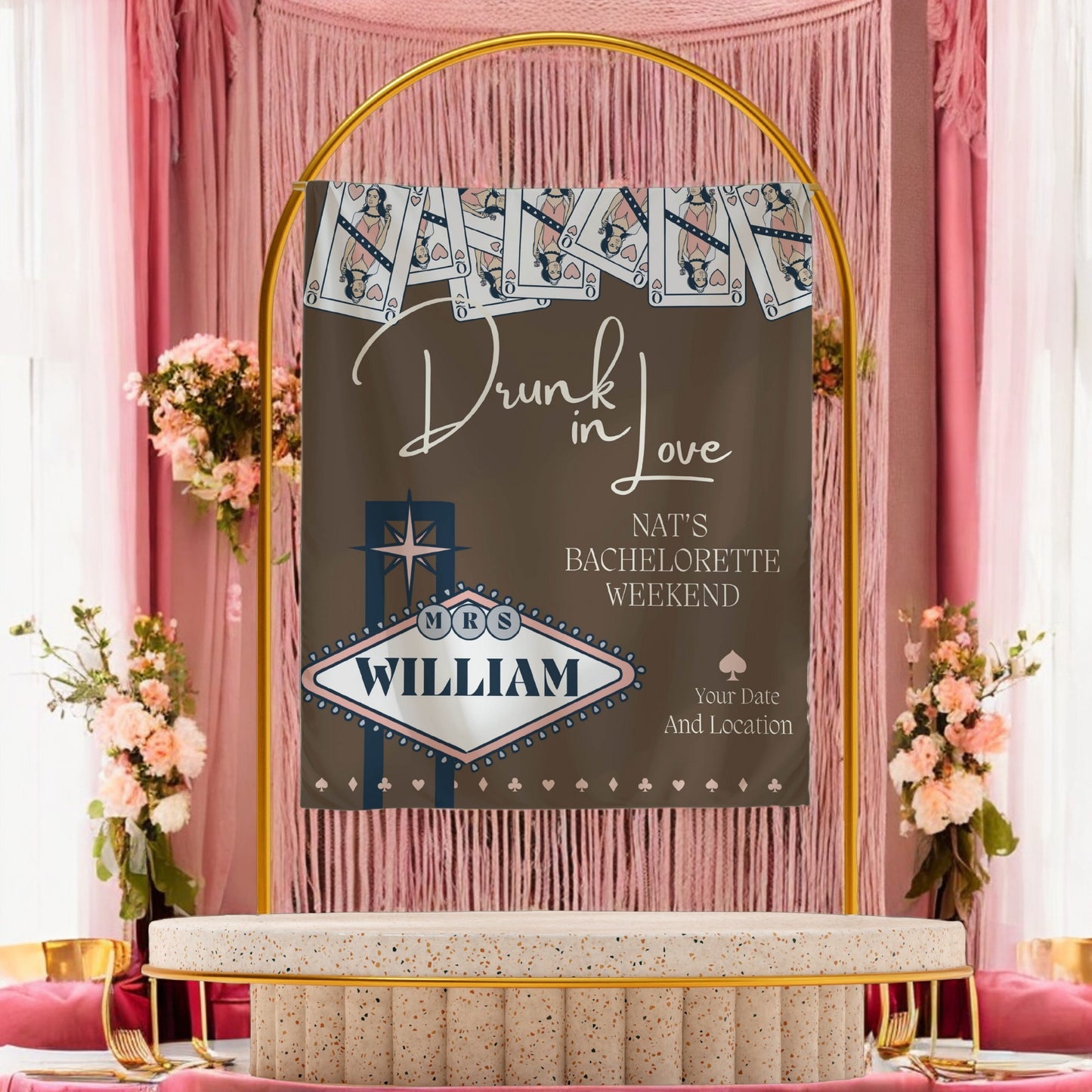 Vegas Casino Bachelorette Banner – Custom Bach Décor | #7