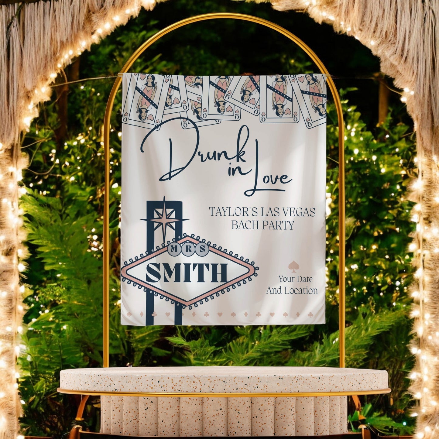 Vegas Casino Bachelorette Banner – Custom Bach Décor | #7