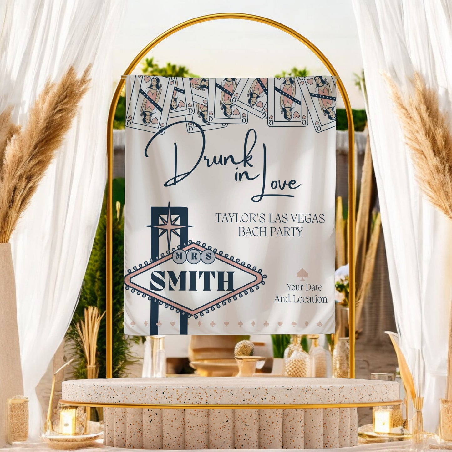 Vegas Casino Bachelorette Banner – Custom Bach Décor | #7