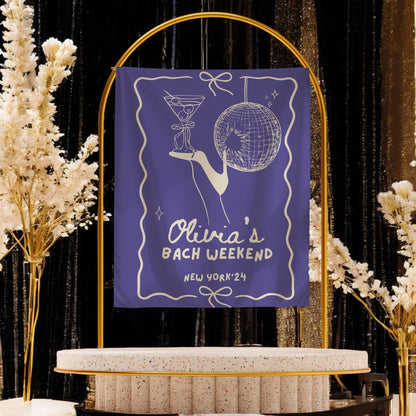 Disco Cocktail Bachelorette Banner – Custom Bach Décor | #79