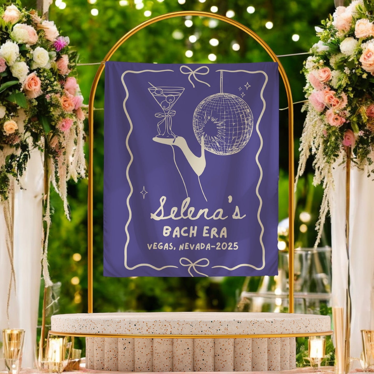 Disco Cocktail Bachelorette Banner – Custom Bach Décor | #79