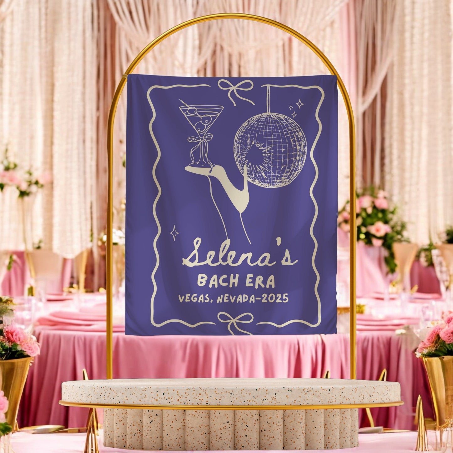 Disco Cocktail Bachelorette Banner – Custom Bach Décor | #79