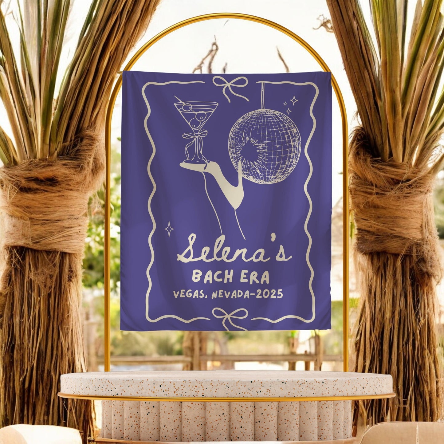 Disco Cocktail Bachelorette Banner – Custom Bach Décor | #79
