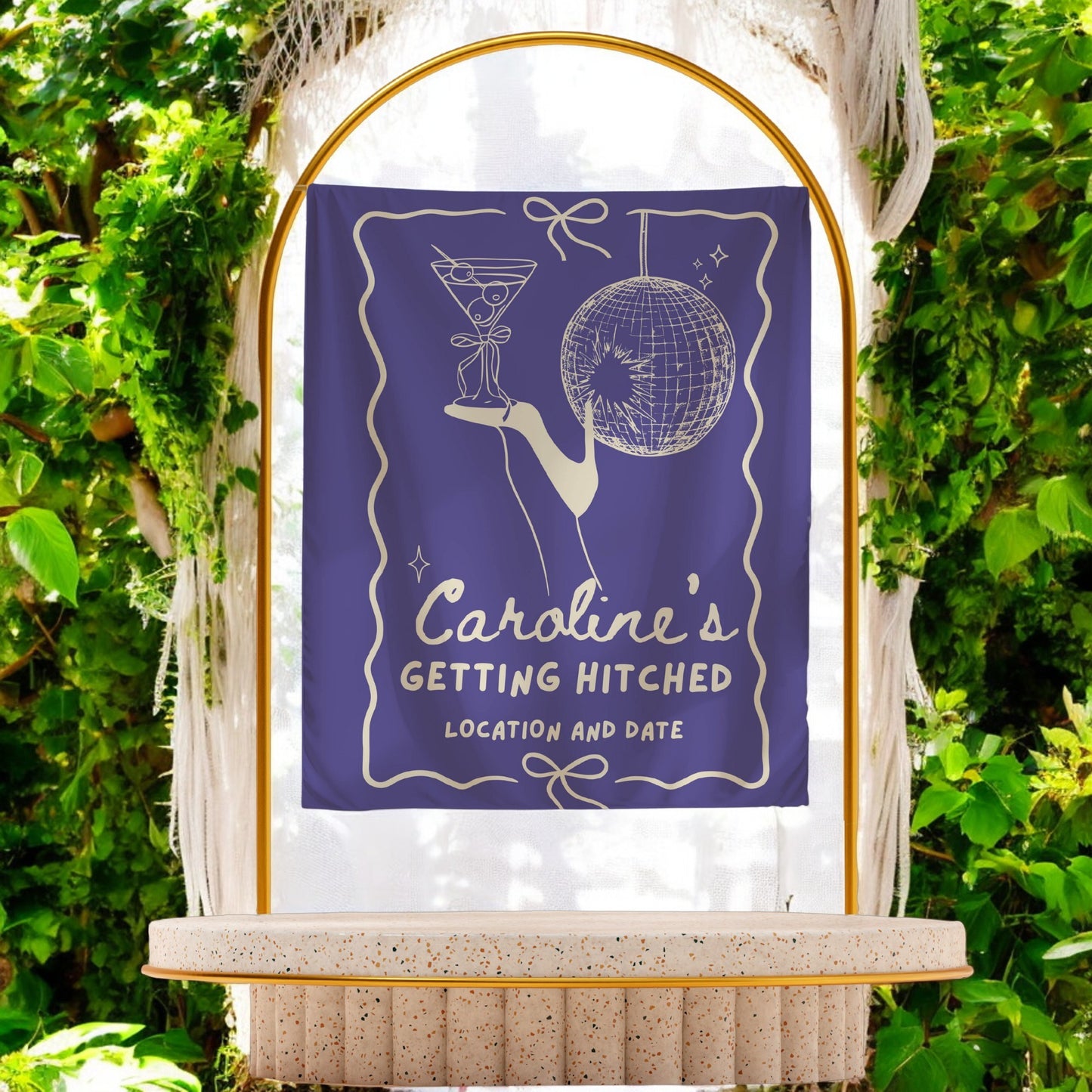 Disco Cocktail Bachelorette Banner – Custom Bach Décor | #79