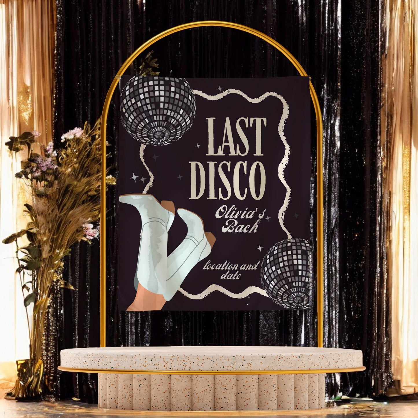 Dance and Casino Bachelorette Banner – Custom Bach Décor | #35