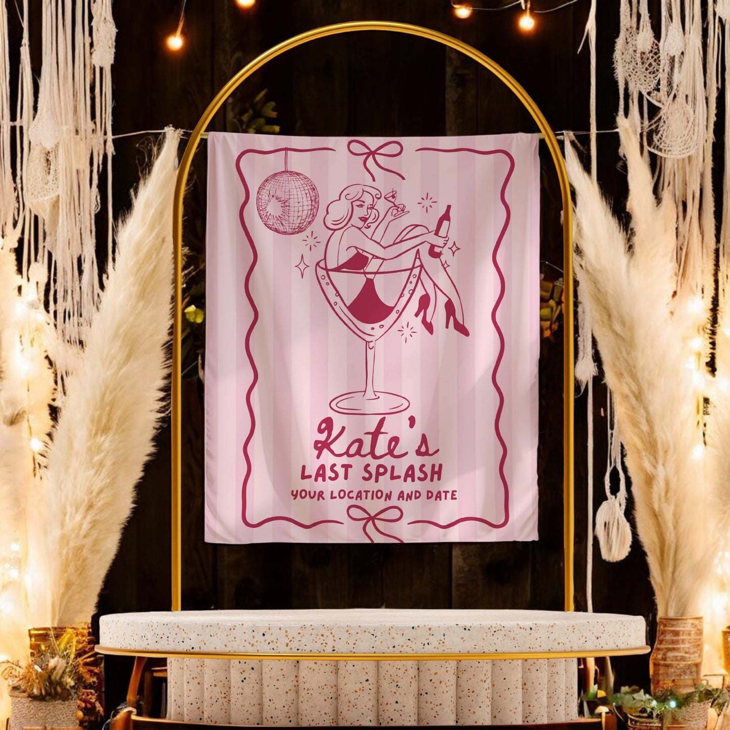 Disco Cocktail Bachelorette Banner – Custom Bach Décor | #75