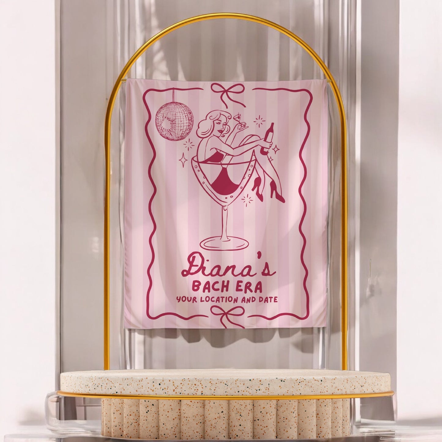 Disco Cocktail Bachelorette Banner – Custom Bach Décor | #75