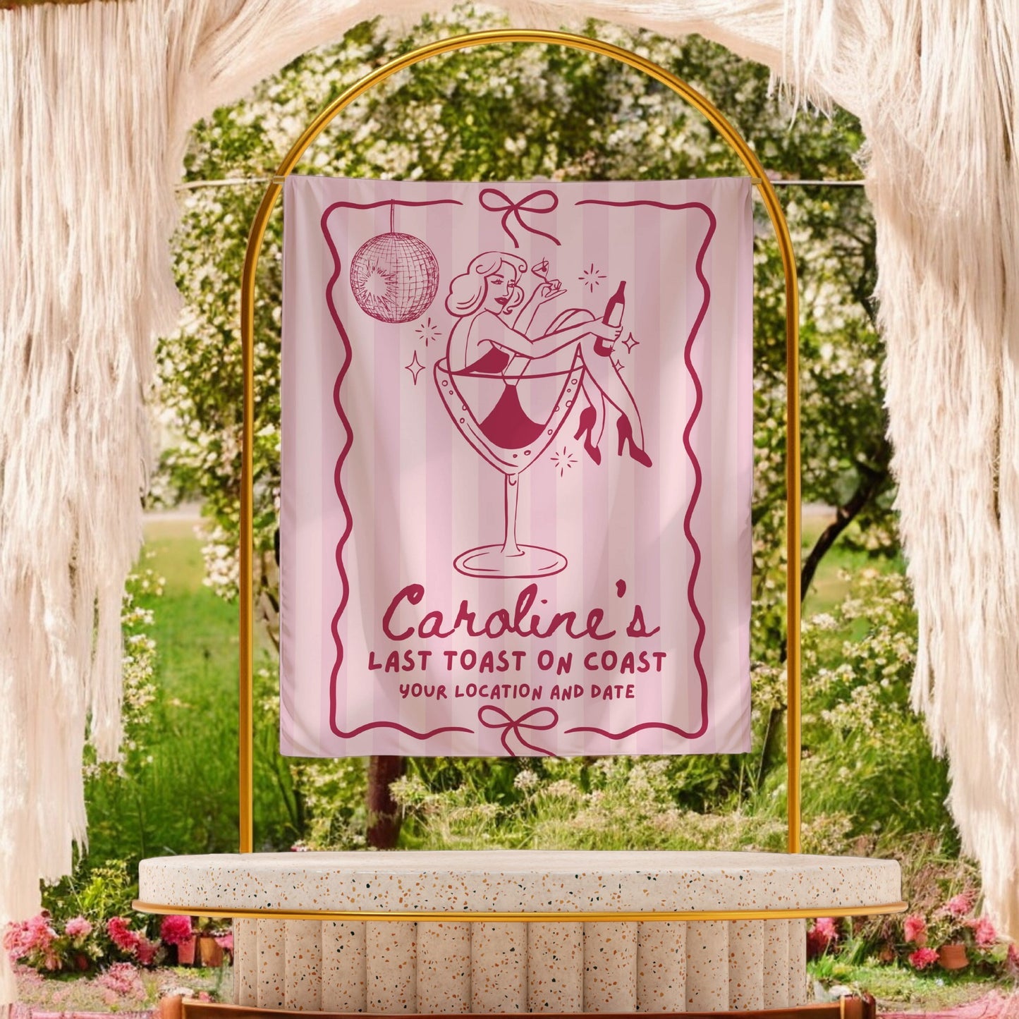 Disco Cocktail Bachelorette Banner – Custom Bach Décor | #75