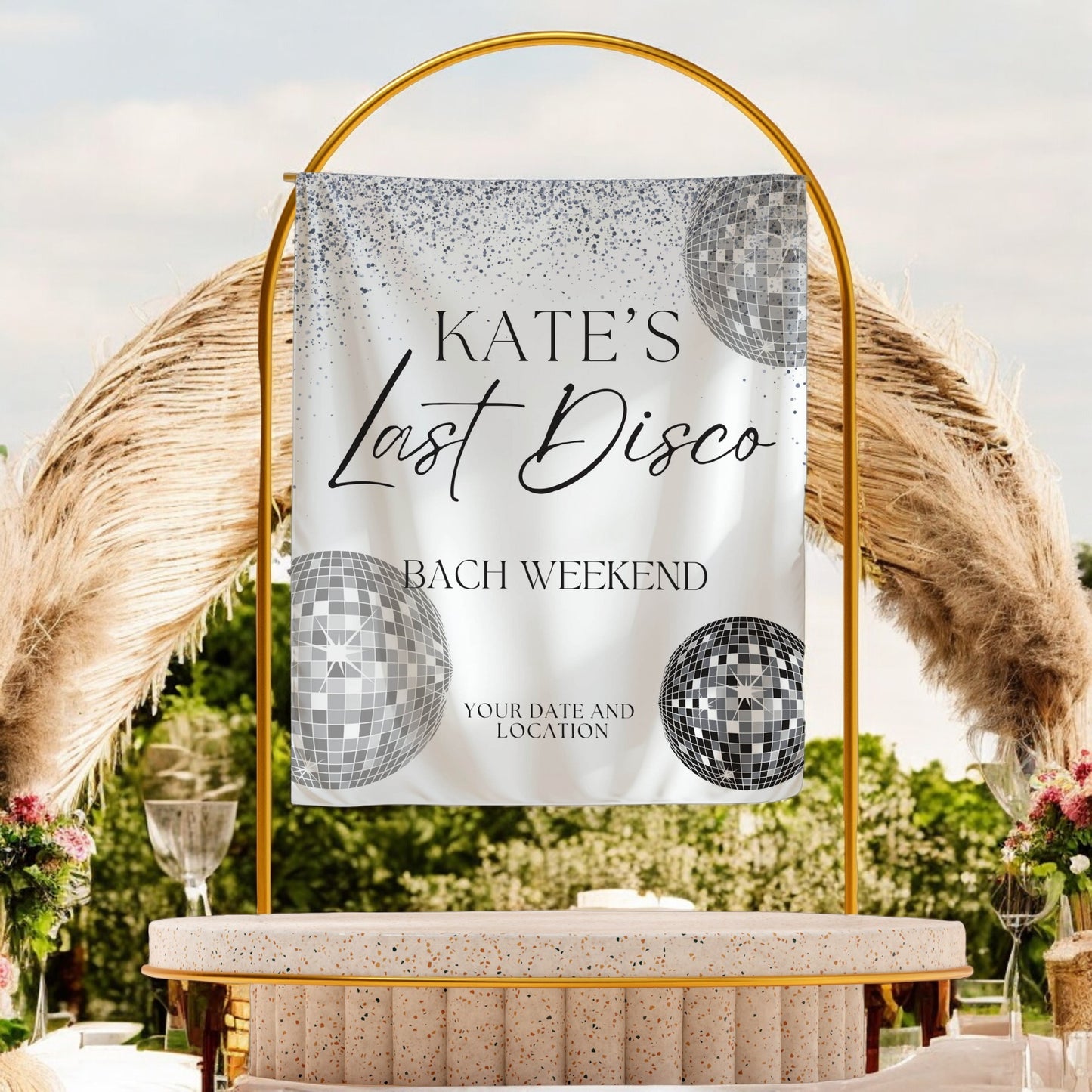 Disco Bachelorette Banner – Custom Bach Décor | #18