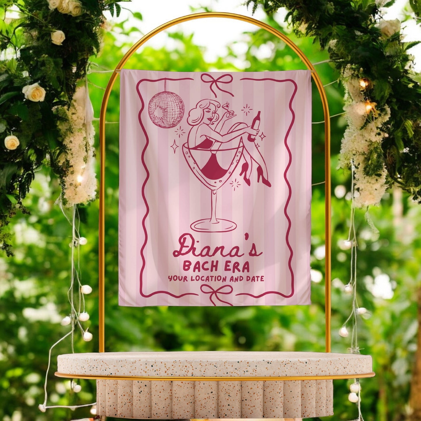 Disco Cocktail Bachelorette Banner – Custom Bach Décor | #75