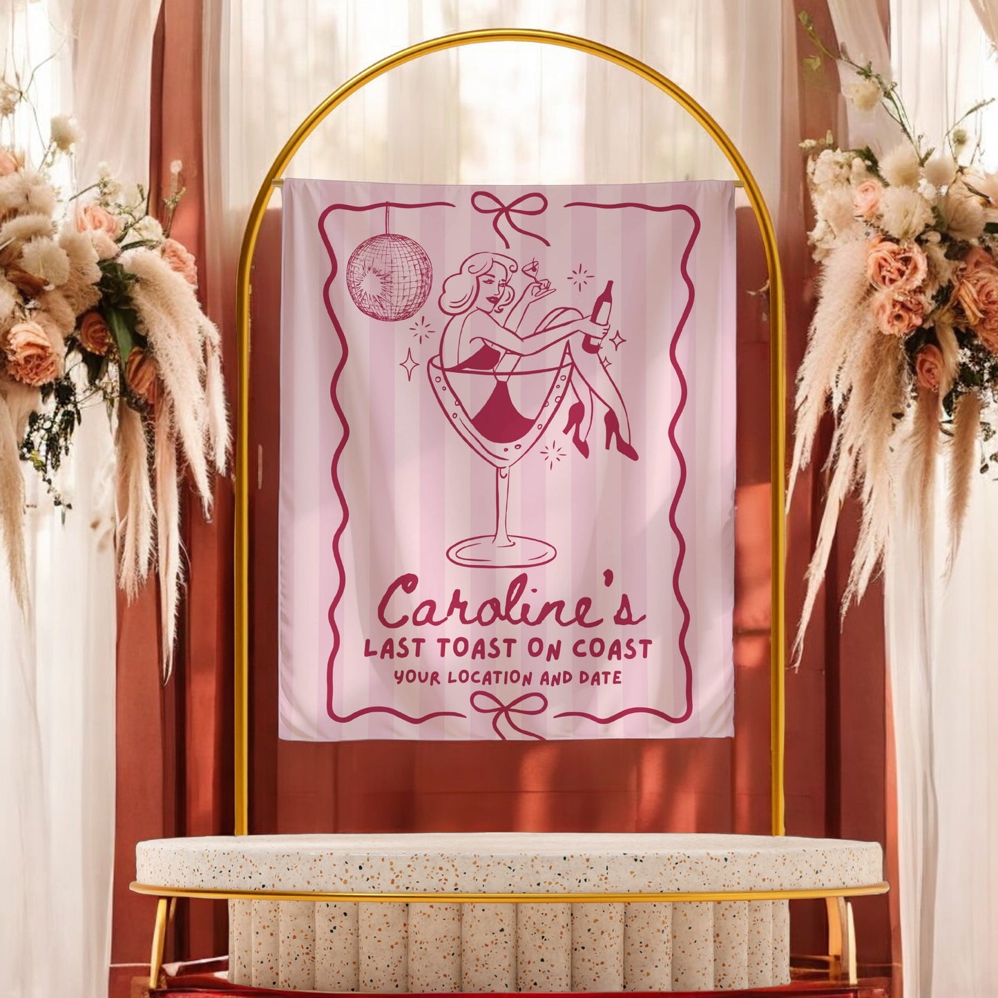 Disco Cocktail Bachelorette Banner – Custom Bach Décor | #75