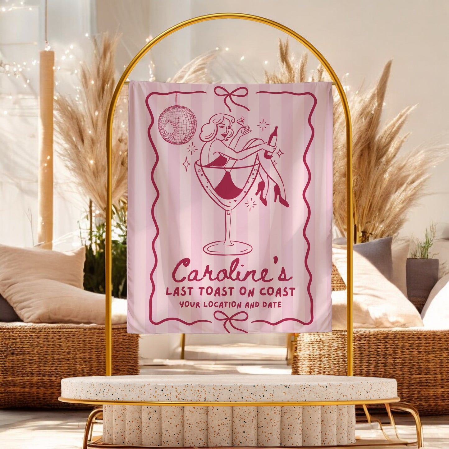 Disco Cocktail Bachelorette Banner – Custom Bach Décor | #75