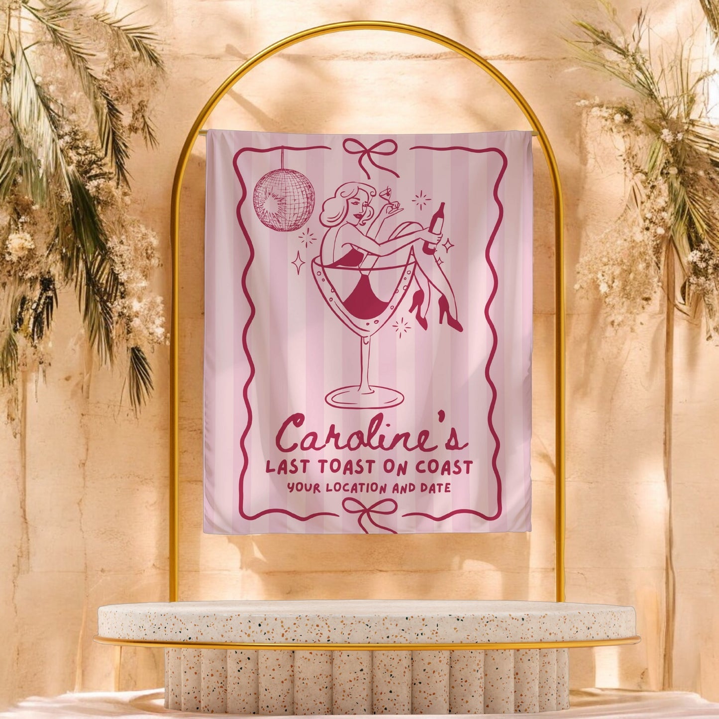 Disco Cocktail Bachelorette Banner – Custom Bach Décor | #75