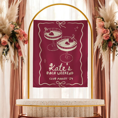 Cocktail Bachelorette Banner – Custom Bach Décor | #74