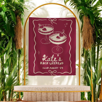 Cocktail Bachelorette Banner – Custom Bach Décor | #74
