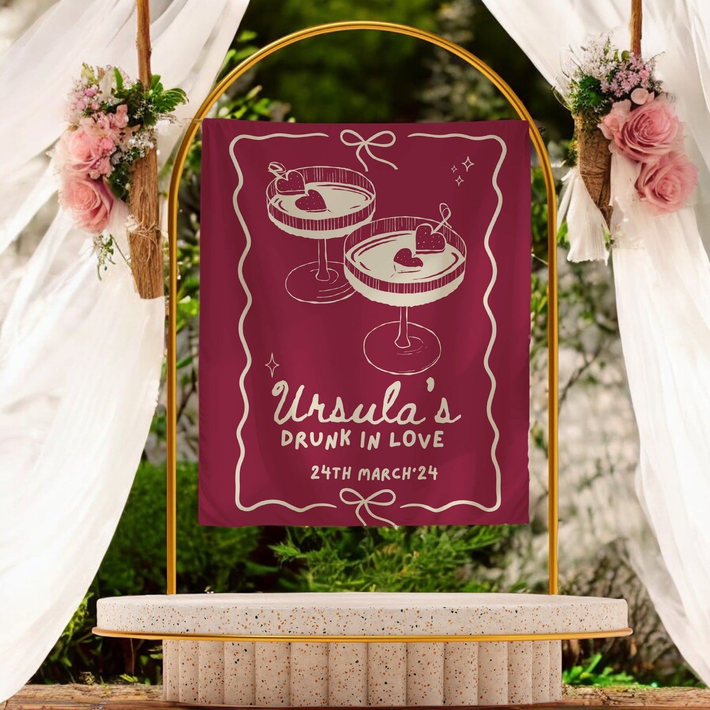Cocktail Bachelorette Banner – Custom Bach Décor | #74