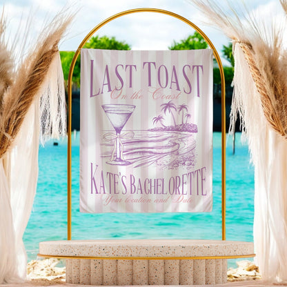 Beach Bachelorette Banner – Custom Bach Decor for Sandy Shores, Palm Trees & Ocean Breeze