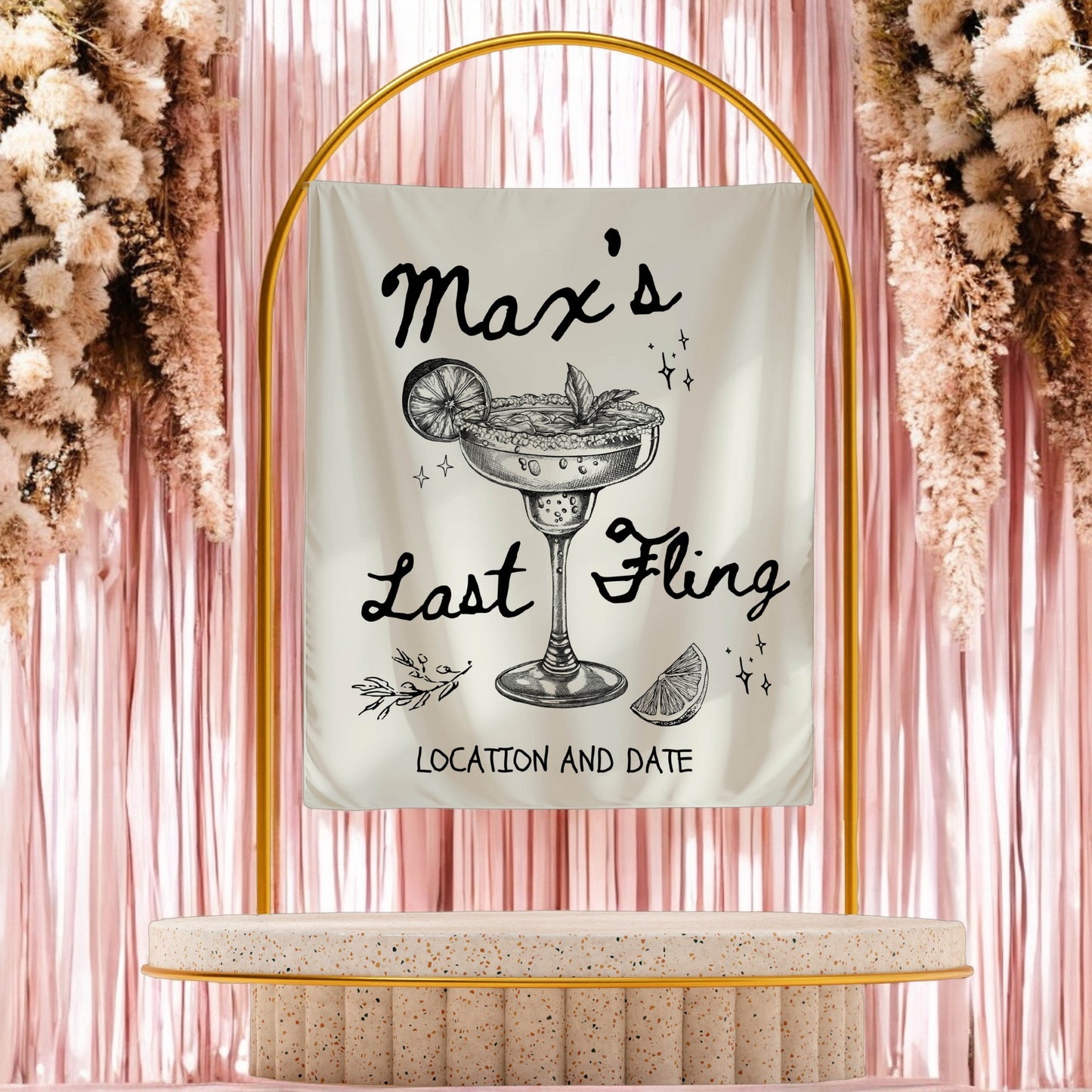 Cocktail Bachelorette Banner – Custom Bach Décor | #82