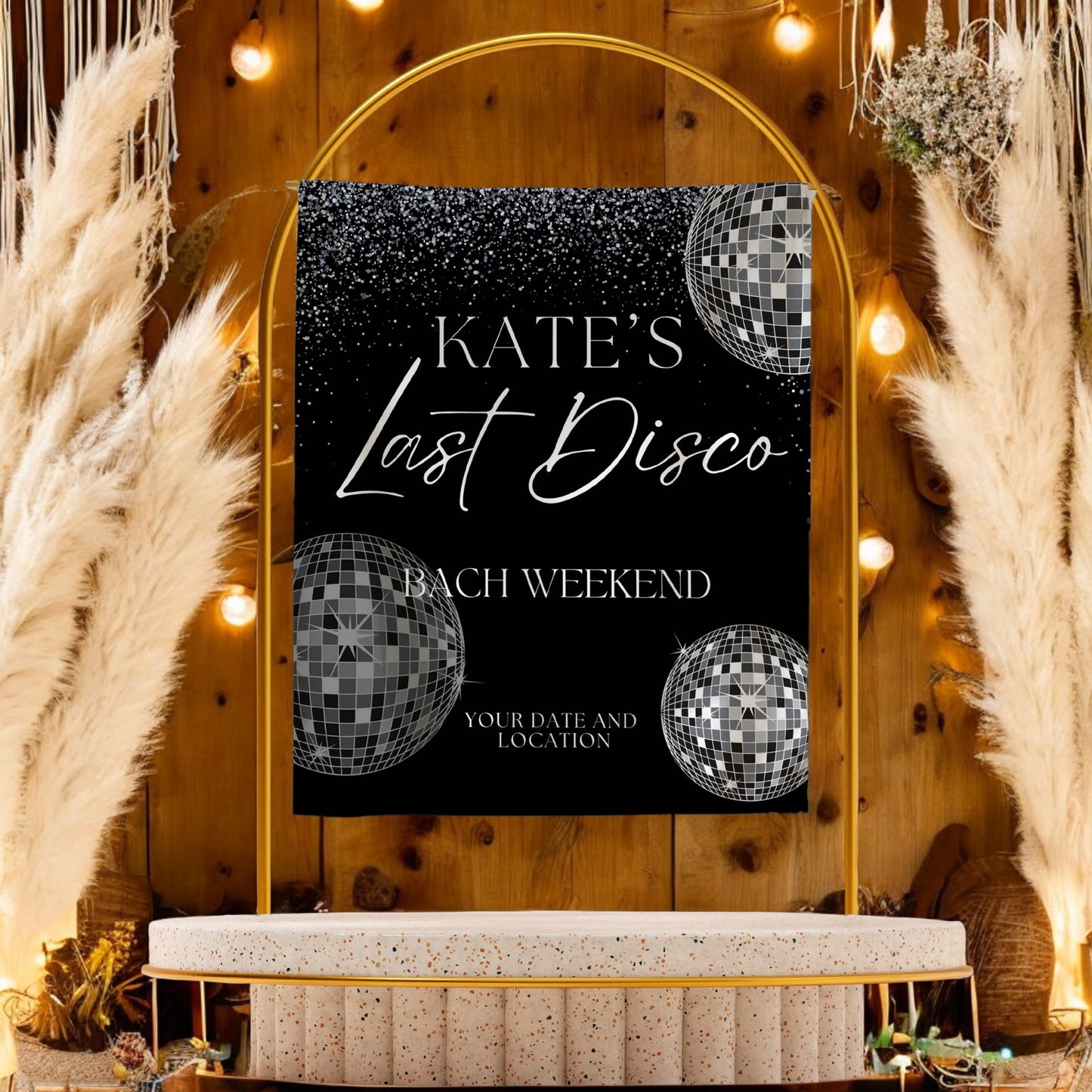 Disco Bachelorette Banner – Custom Bach Décor | #18