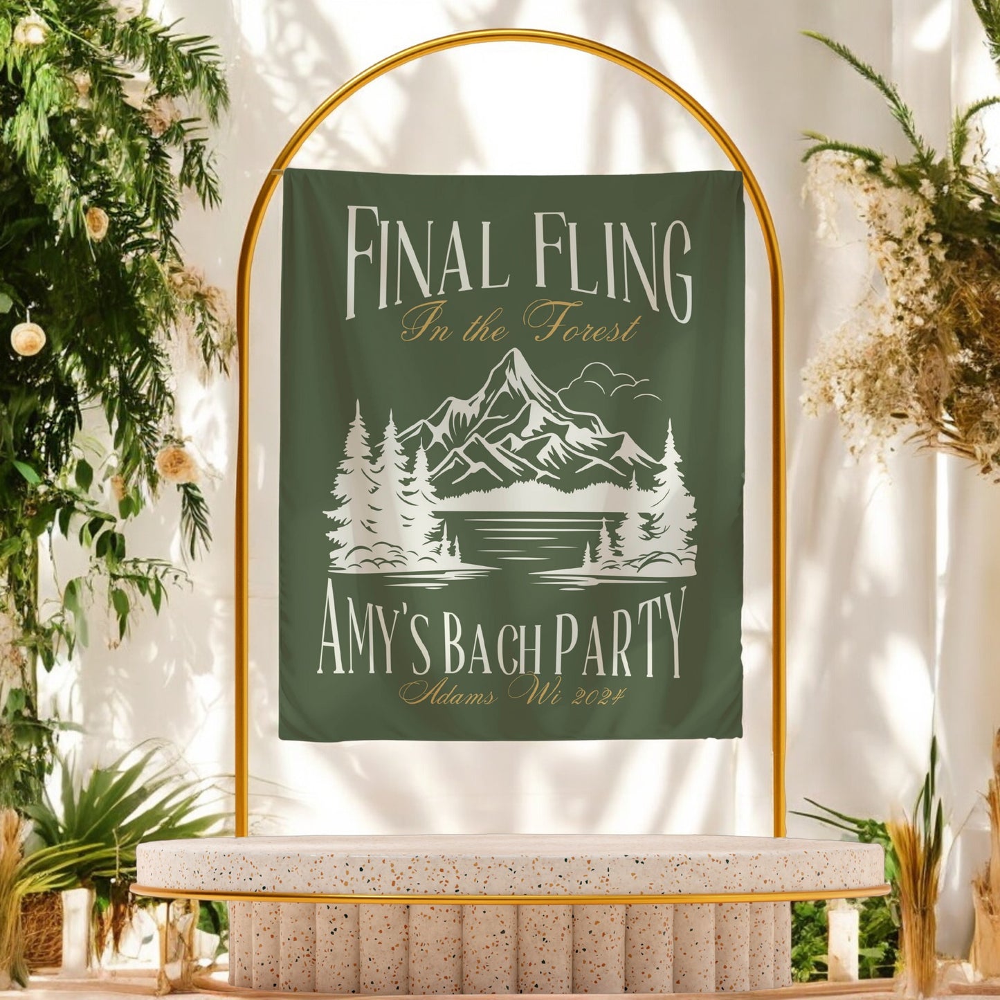 Hiking Bachelorette Banner – Custom Bach Décor | #72