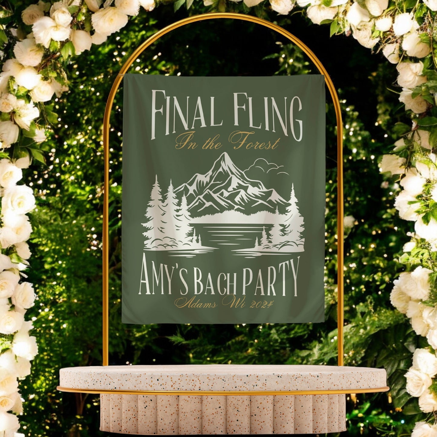 Hiking Bachelorette Banner – Custom Bach Décor | #72